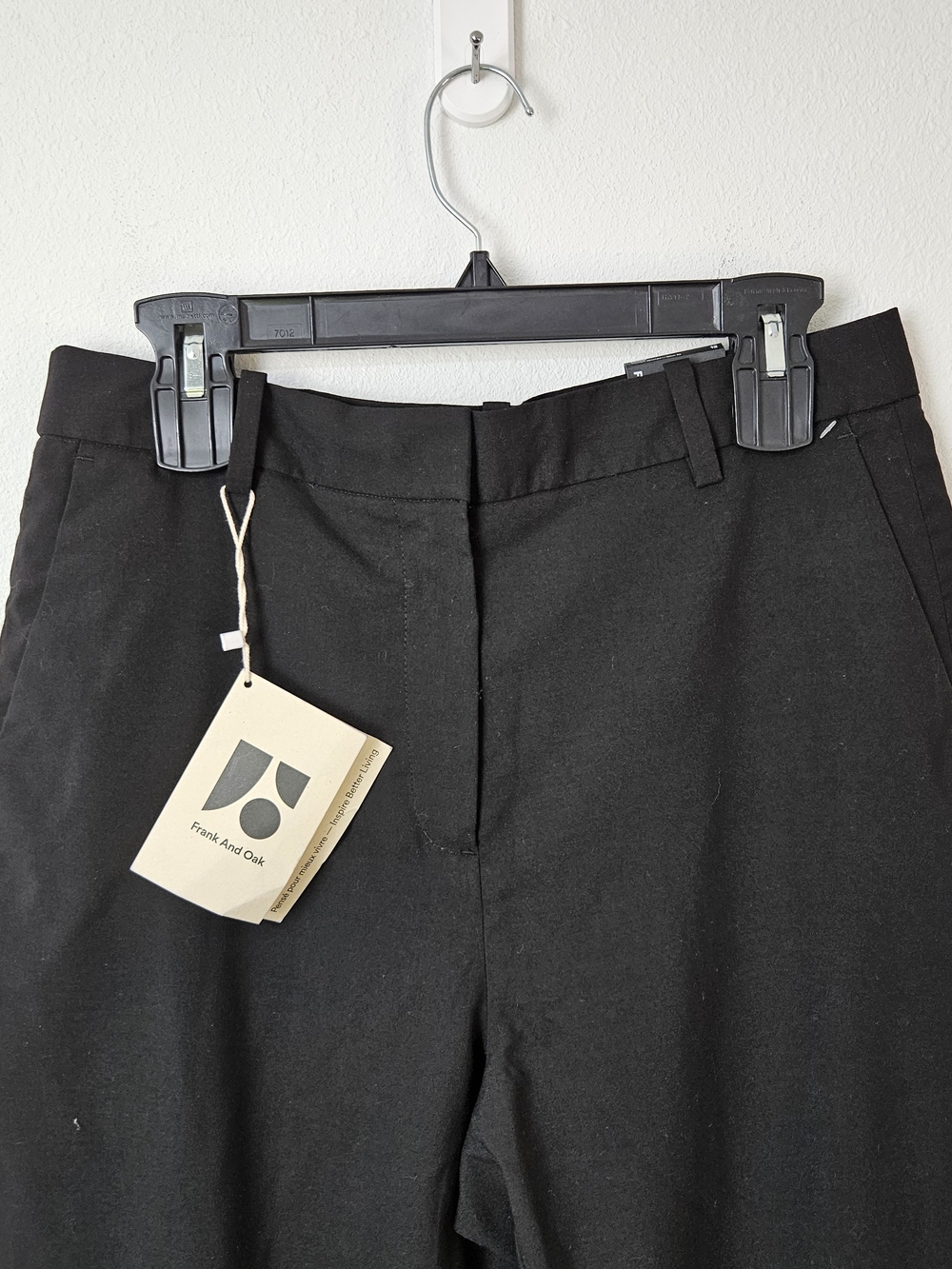 Frank and Oak Women's Dress Pant Size 12 Eleanor Slim Fit High Rise New Black - Picture 3 of 9